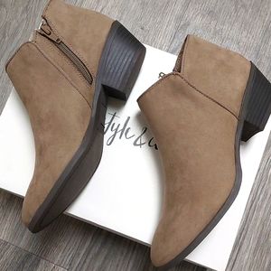 💼STYLE & CO WILEYYF1 TAUPE MC  BOOTIE SIZE 6.5